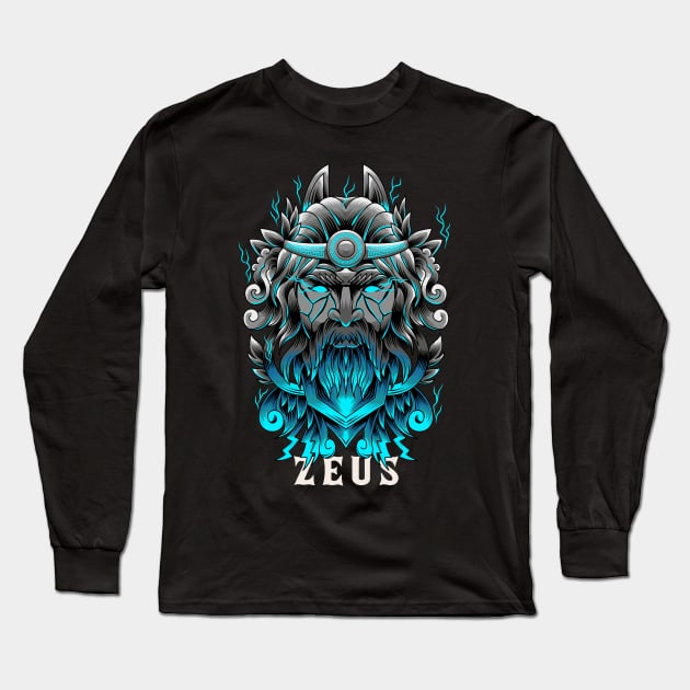 Zeus Long Sleeve T-Shirt by Pixel Poetry
